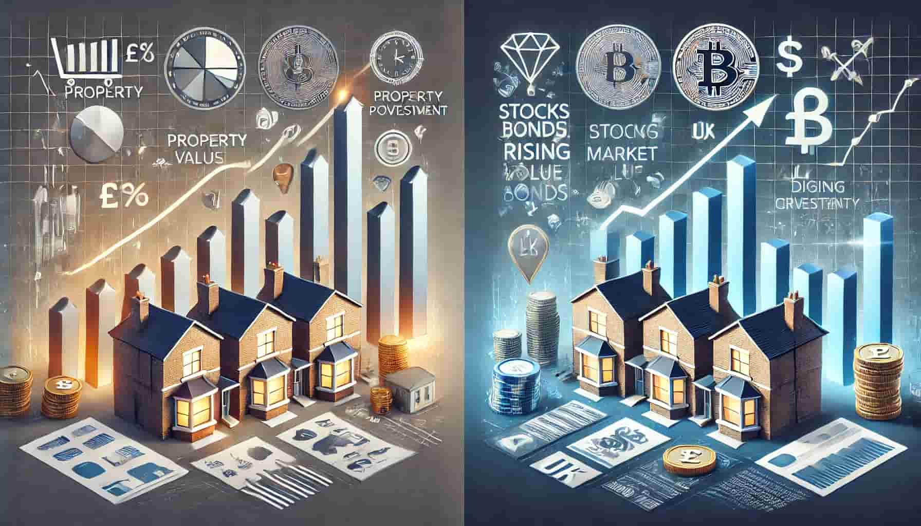 Comparison between Airbnb vs long-term property rentals, showcasing the financial returns and lifestyle differences. The left side features a modern, well-furnished Airbnb apartment with short-term rental signage, emphasizing high returns and flexibility. The right side shows a traditional long-term rental property with a stable, family-friendly environment and long-term lease signs, highlighting consistent income and stability. The image illustrates key factors like rental cash flow, investment returns, and the contrasting rental models of short-term vs long-term property leasing for investors.